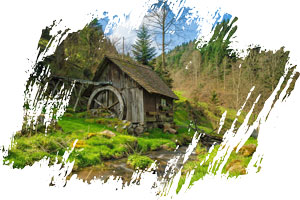 Es steht eine Mühle im Schwarzwälder Tal - www.SongsGuitar.com